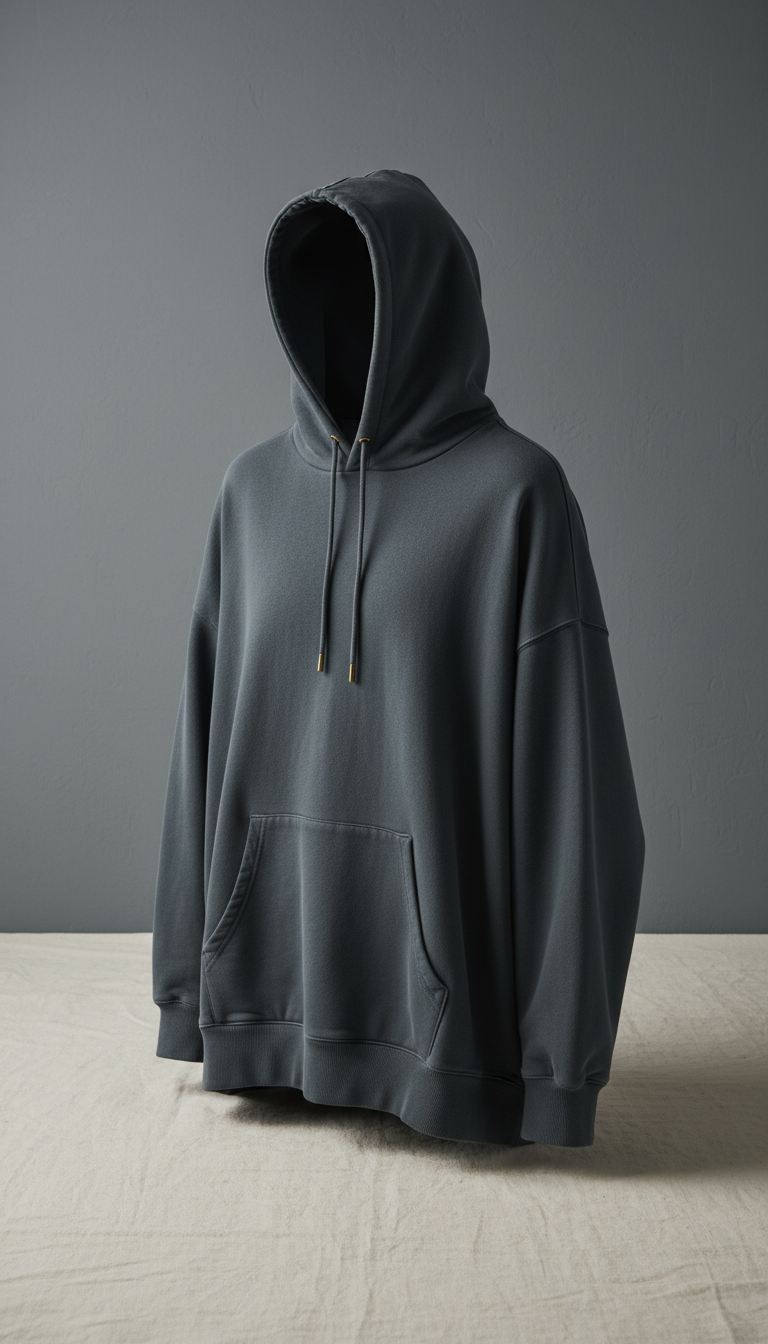 Sudadera Negra Detalle Minimalista