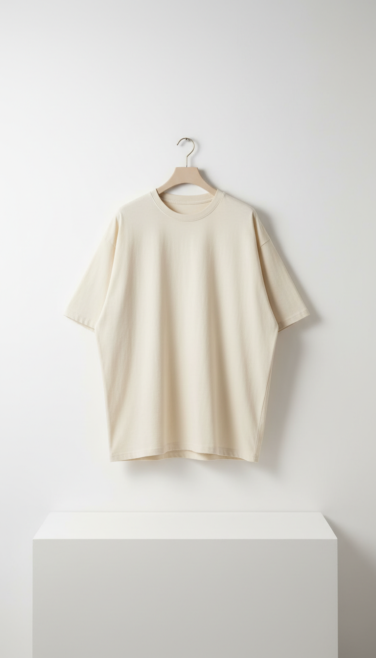 Camiseta oversized algodón grueso